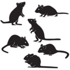 Mice Silhouettes - Halloween (6/Pkg) - Printed 2 Sides