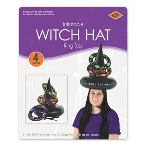 Bulk Inflatable Witch Hat Ring Toss (Case of 12) by Beistle