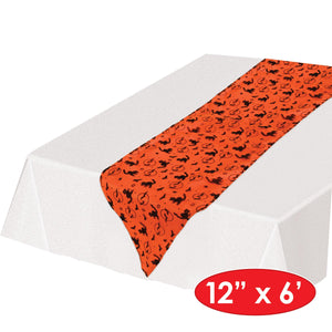 Bulk Halloween Fabric Table Runner (12 Pkgs Per Case) by Beistle