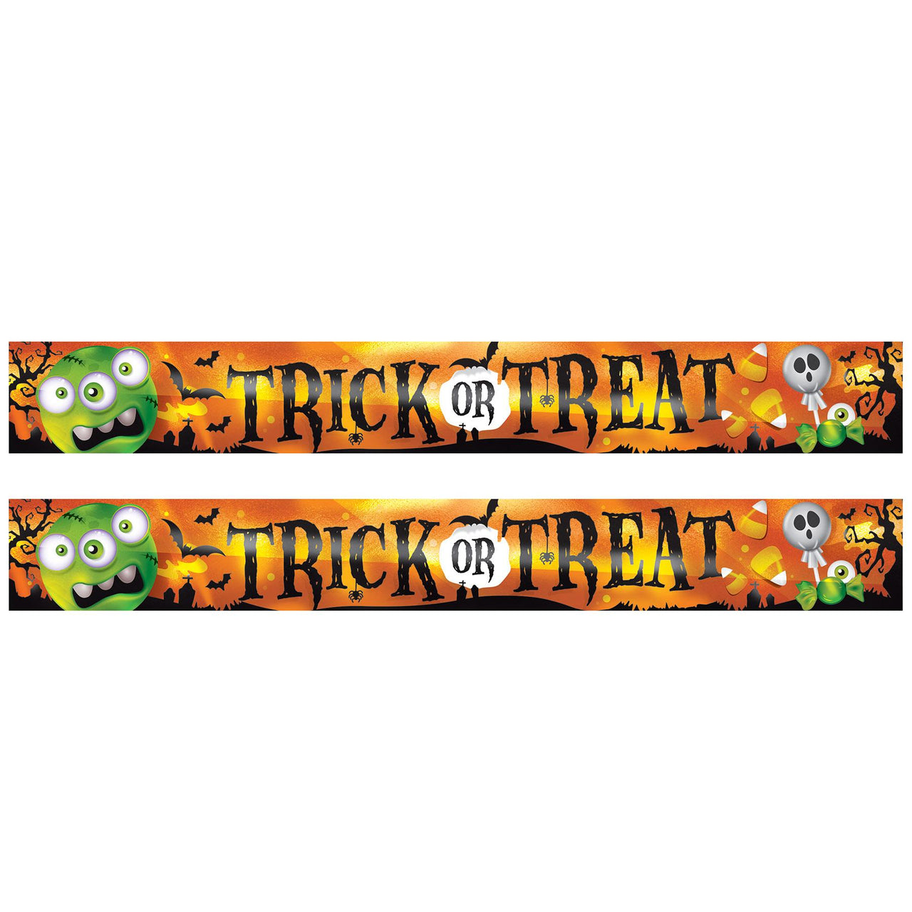 Beistle Metallic Trick Or Treat Banner