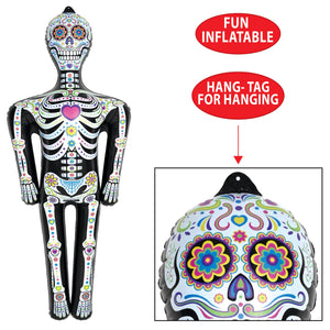 Bulk Day Of The Dead Inflatable Skeleton (12 Pkgs Per Case) by Beistle