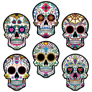 Beistle Day of the Dead Sugar Skull Cutouts