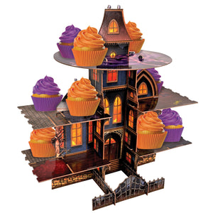 Bulk Haunted House Cupcake Stand (12 Pkgs Per Case) by Beistle
