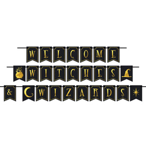 Halloween Foil Welcome Witches & Wizards Streamer (12/Case)