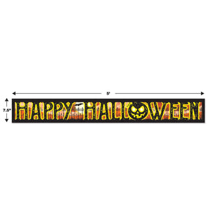 Beistle Metallic Happy Halloween Banner