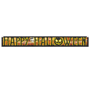 Beistle Metallic Happy Halloween Banner