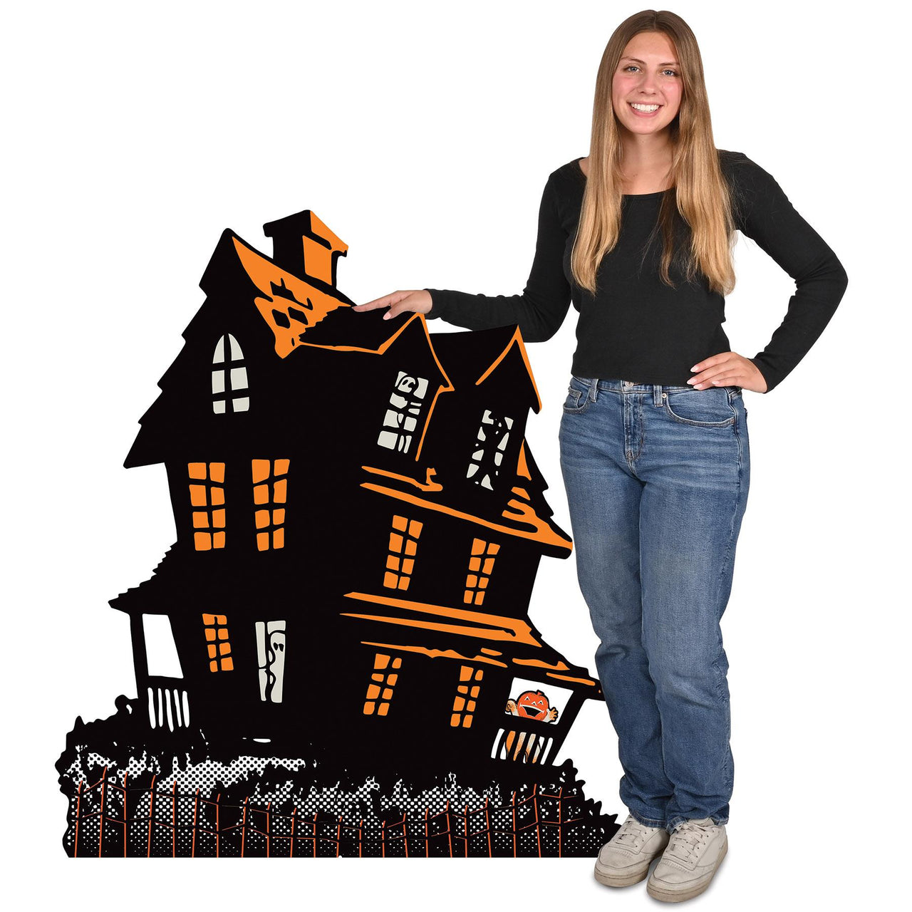 Beistle Vintage Halloween Haunted House Stand-Up - Easel Attached - 51 inches x 45 inches - Halloween Decor