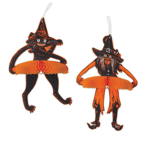 Beistle Vintage Halloween Tango Witch & Cat (2/Pkg)