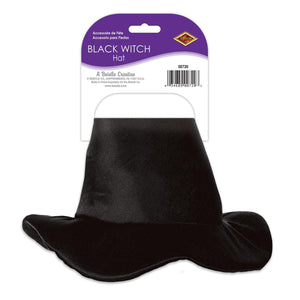 Bulk Halloween Party Satin-Soft Black Witch Hat (Case of 12) by Beistle