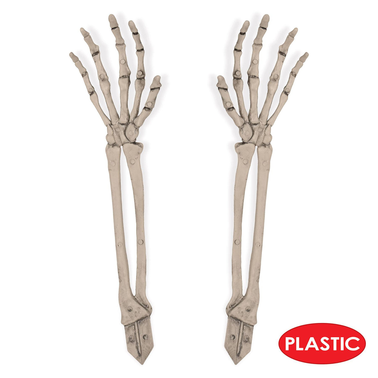Hand Drive Stake 2 Count Halloween Plastic Skeleton Hand Yard Stakes 17.5
