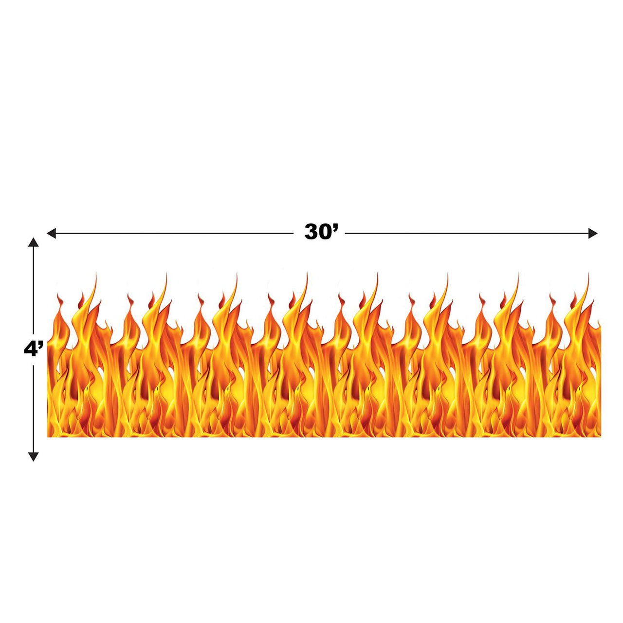 Bulk Flame Backdrop (Case of 6) by Beistle