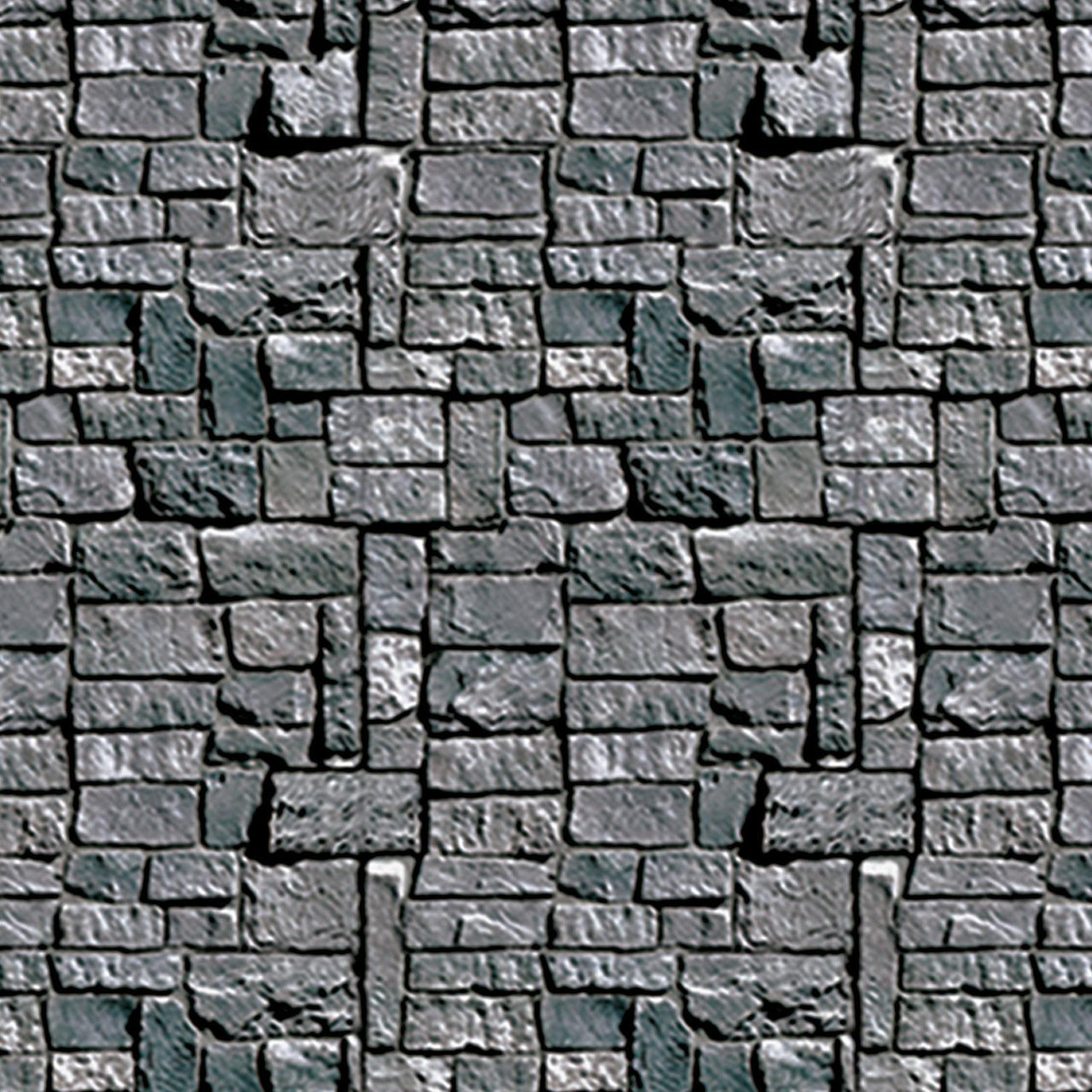 Halloween Party Stone Wall Backdrop (Case of 6)