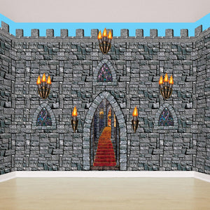 Halloween Party Stone Wall Backdrop (Case of 6)