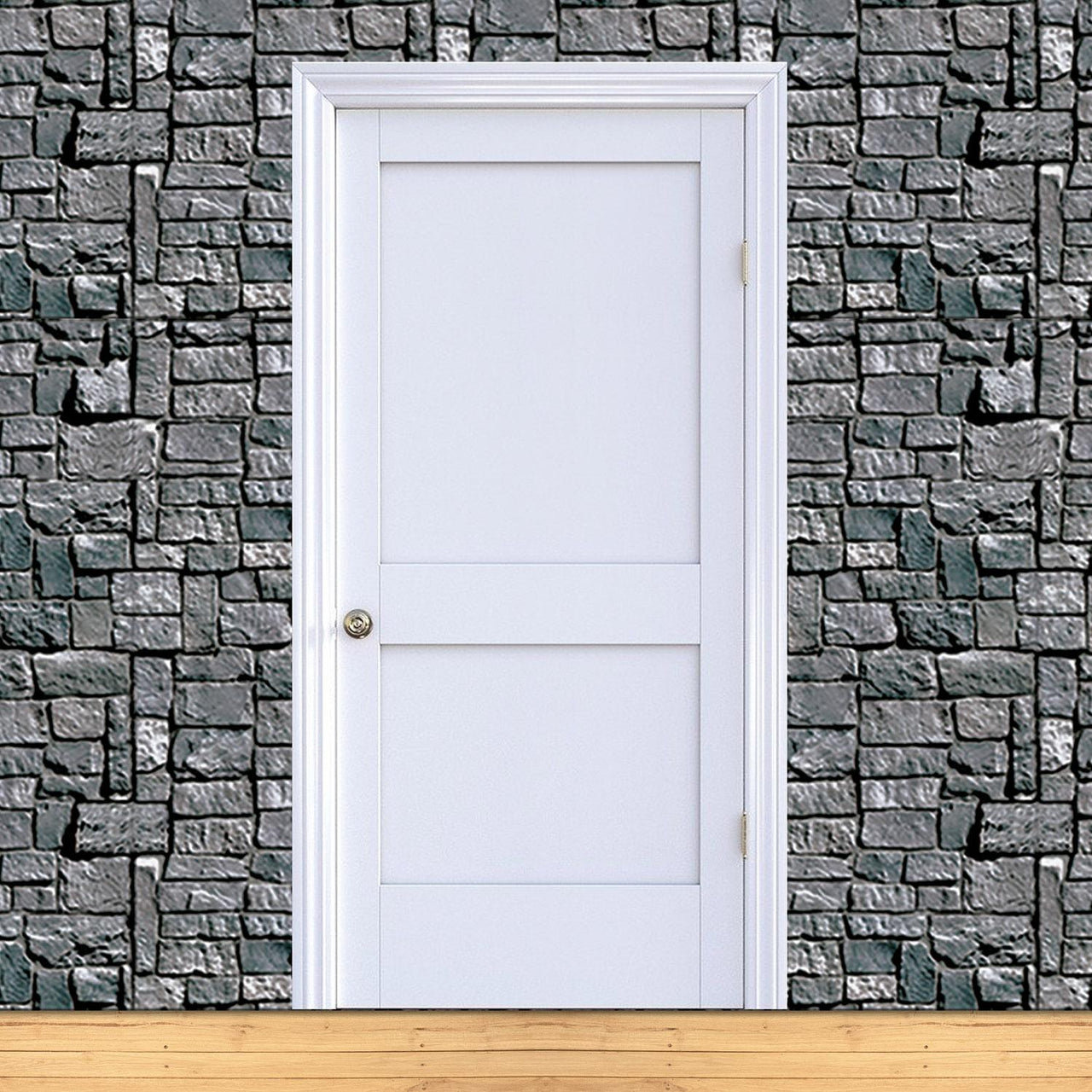 Halloween Party Stone Wall Backdrop (Case of 6)