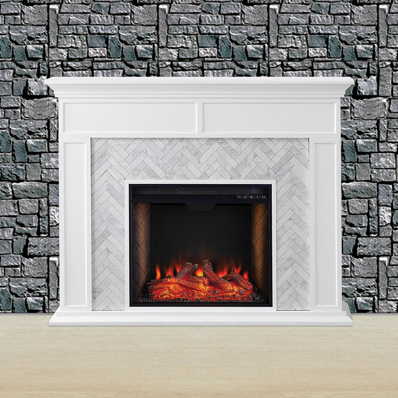 Halloween Party Stone Wall Backdrop (Case of 6)