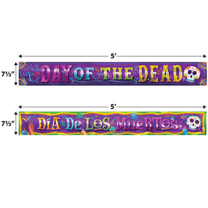 Beistle Day Of The Dead Metallic Banner Set