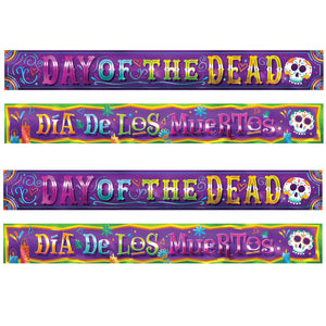 Beistle Day Of The Dead Metallic Banner Set