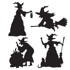 Witch Silhouettes (4 Per Package)
