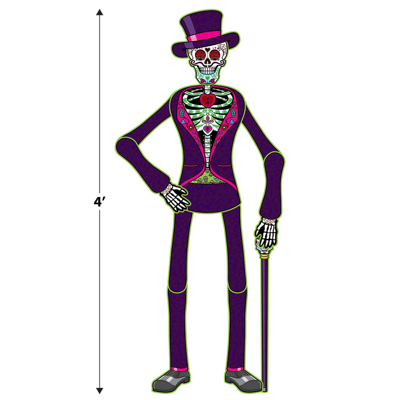 Beistle Jointed Day Of The Dead Male Skeleton