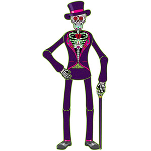 Beistle Jointed Day Of The Dead Male Skeleton