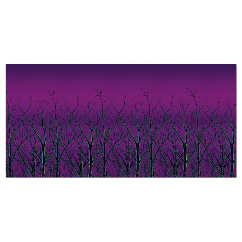 Beistle Halloween Spooky Forest Treetops Backdrop
