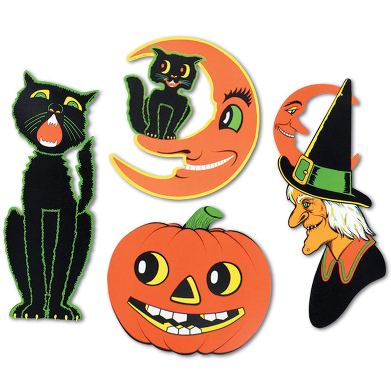 Beistle Vintage Halloween Packaged Cutouts (4/Pkg)