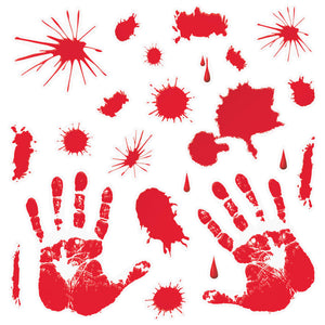 Beistle Halloween Bloody Handprint Clings (22/Sheet)