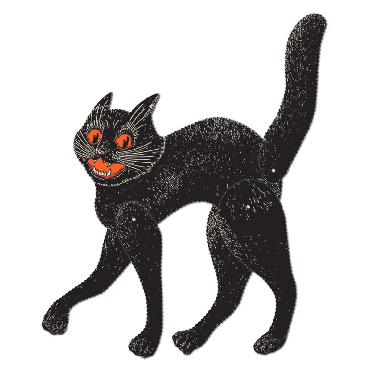 Beistle Vintage Halloween Jointed Scratch Cat