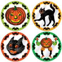 Beistle Plastic Vintage Halloween Round Placemats