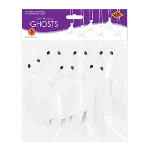 Bulk Fabric Hanging Ghosts (12 Pkgs Per Case) by Beistle