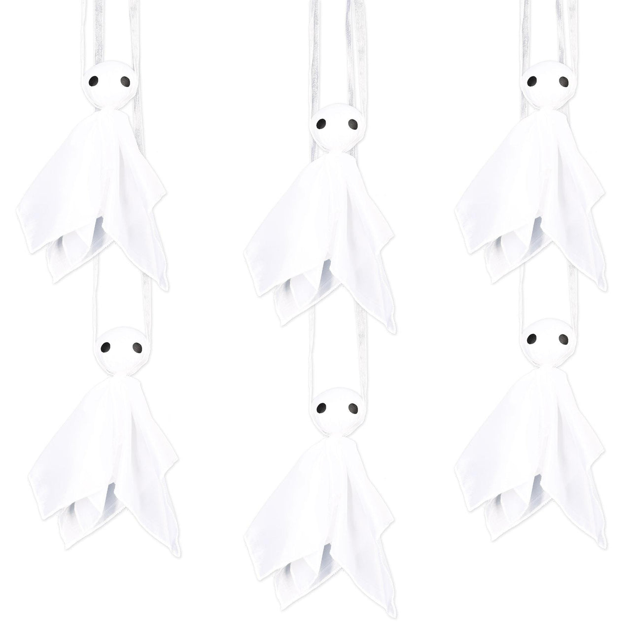 Beistle Halloween Fabric Hanging Ghosts (12 Per Case)