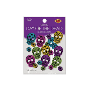 Bulk Day Of The Dead Deluxe Sparkle Confetti (Case of 12 packages) by Beistle