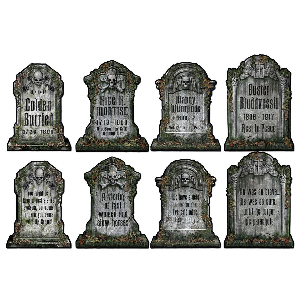 Beistle Halloween Packaged Tombstone Cutouts (4/Pkg)
