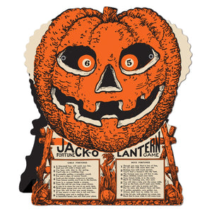Beistle Vintage Halloween Jack-O'-Lantern Fortune Wheel Game