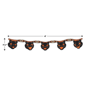 Bulk Vintage Halloween Jointed Cat Streamer (Case of 12) by Beistle