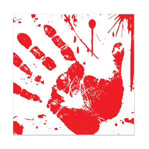 Halloween Bloody Handprints Luncheon Napkins (16/Pkg)