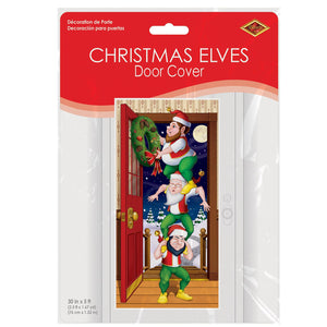 Bulk Christmas Elves Door Cover (Case of 12) by Beistle