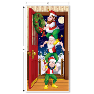 Bulk Christmas Elves Door Cover (Case of 12) by Beistle