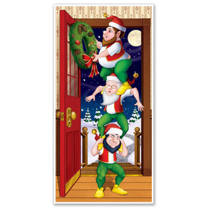Beistle Christmas Elves Door Cover