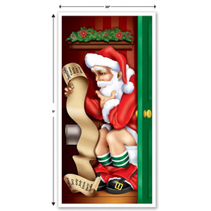 Bulk Santa Restroom Door Cover (Case of 12) by Beistle