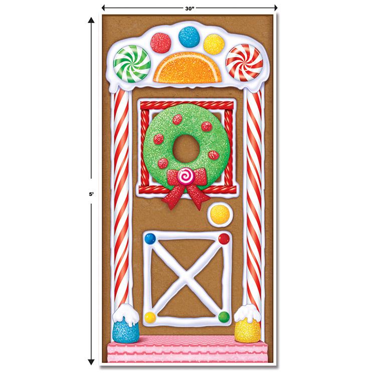 Bulk Gingerbread House Door Cover (Case of 12) by Beistle
