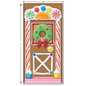 Bulk Gingerbread House Door Cover (Case of 12) by Beistle