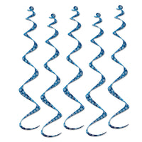 Beistle Christmas Printed Snowflake Twirly Whirlys (5/Pkg)