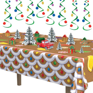 Bulk Gingerbread House Tablecover (Case of 12) by Beistle