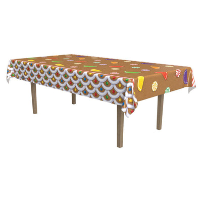Beistle Christmas Gingerbread House Tablecover