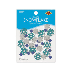 Bulk Snowflake Deluxe Sparkle Confetti (12 Packages) by Beistle