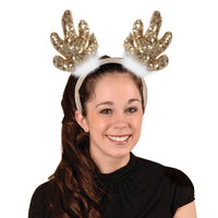 Bulk Sequined Reindeer Antlers (Case of 12) by Beistle