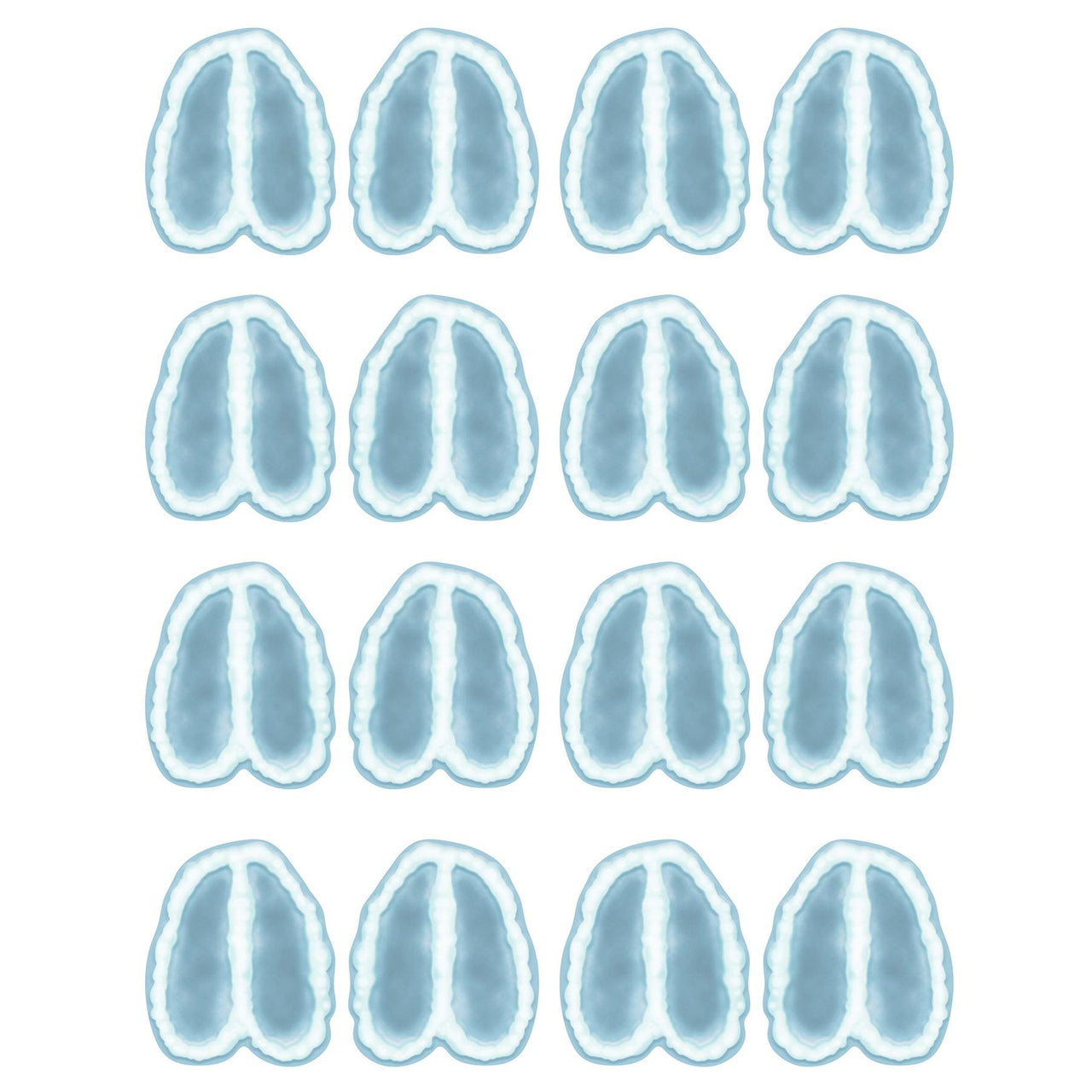 Beistle Christmas Reindeer Footprints Peel 'N Place Clings