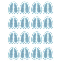 Beistle Christmas Reindeer Footprints Peel 'N Place Clings