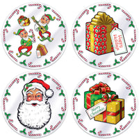 Beistle Christmas Plastic Santa's Workshop Round Placemats